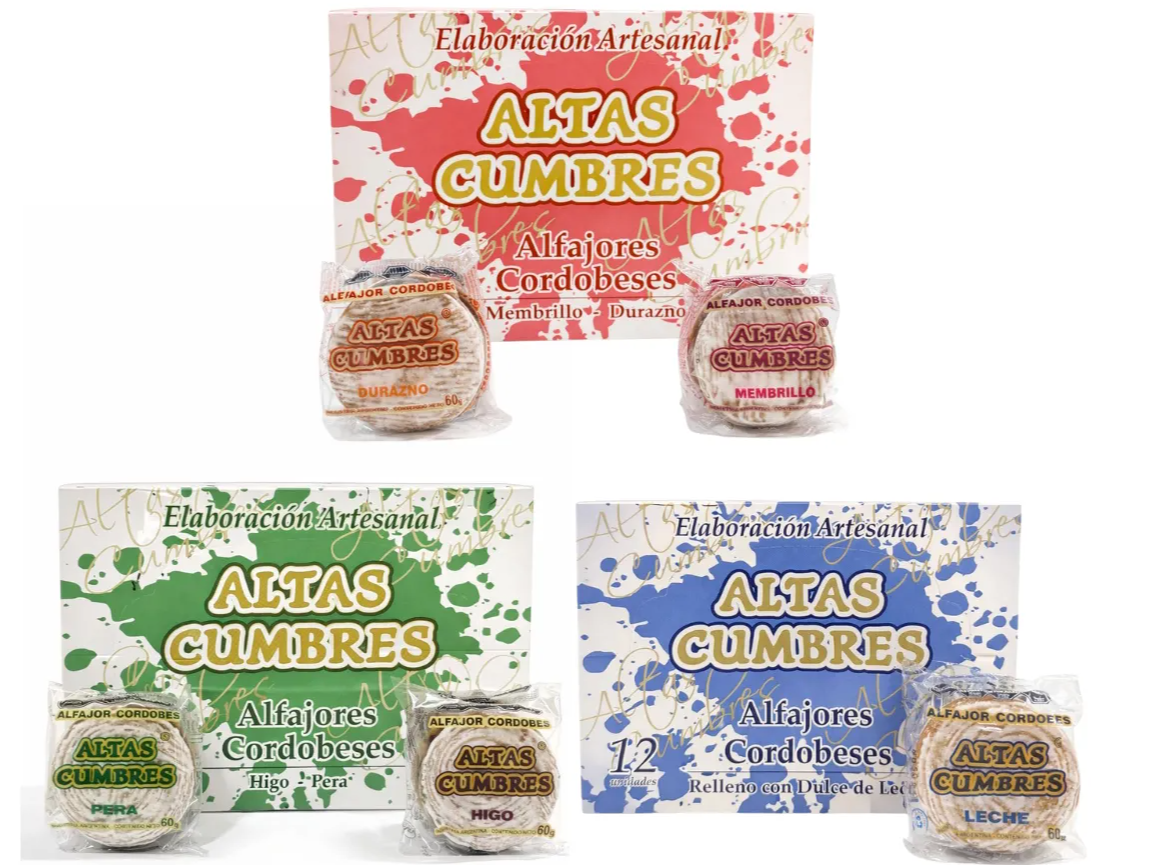 Alfajores cordobeses "ALTAS CUMBRES" 60gr.