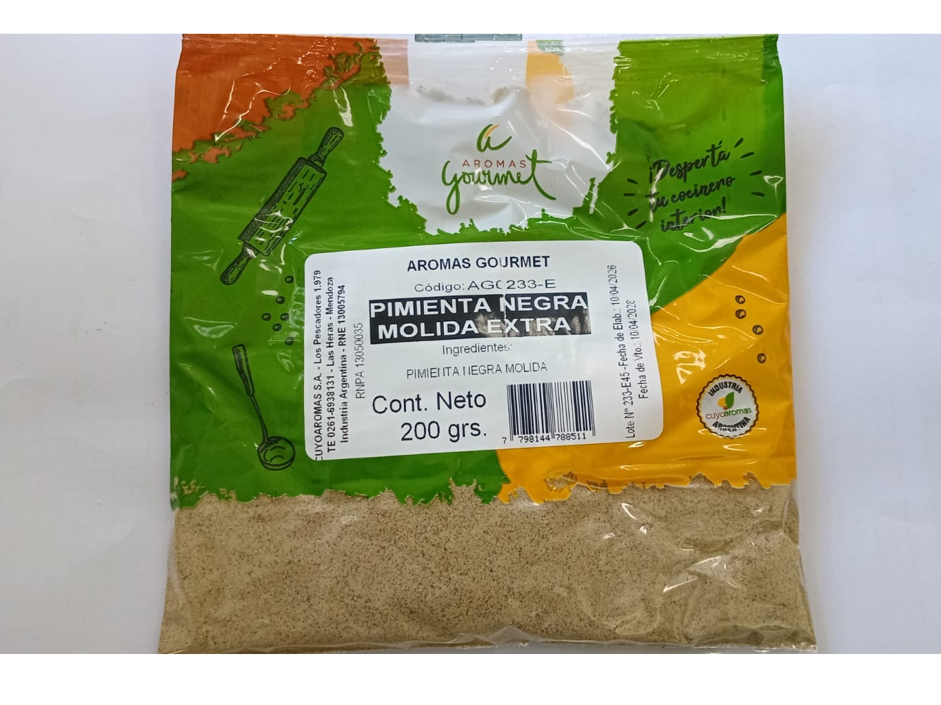 PIMIENTA NEGRA MOLIDA X 200g.