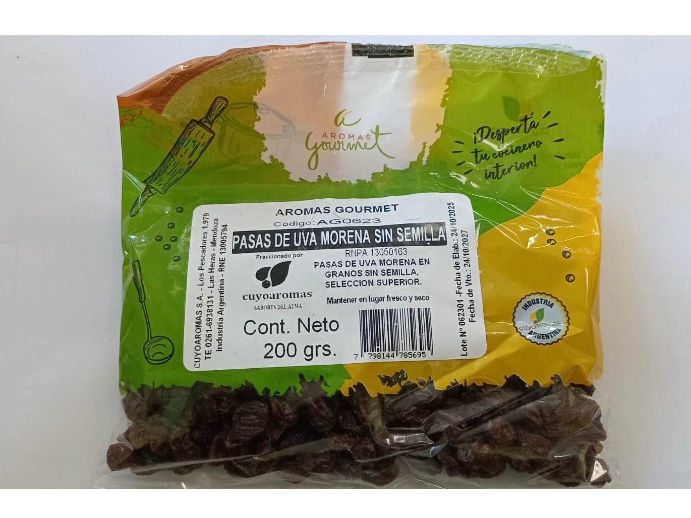 PASAS DE UVA NEGRA SIN SEMILLA X 200g.