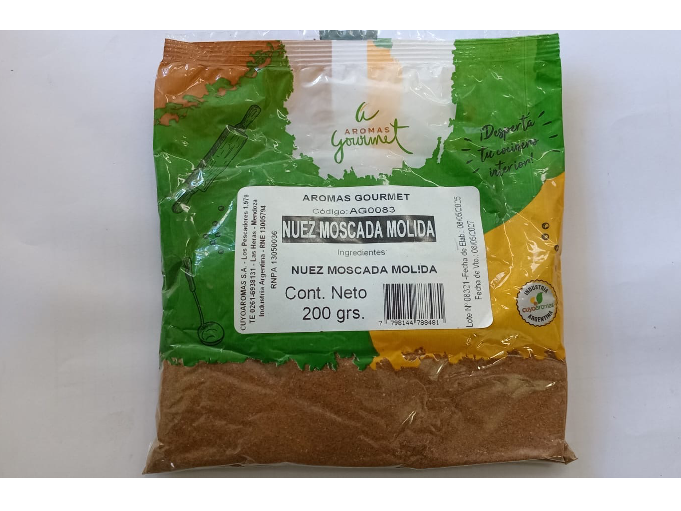 NUEZ MOSCADA MOLIDA X 200g.