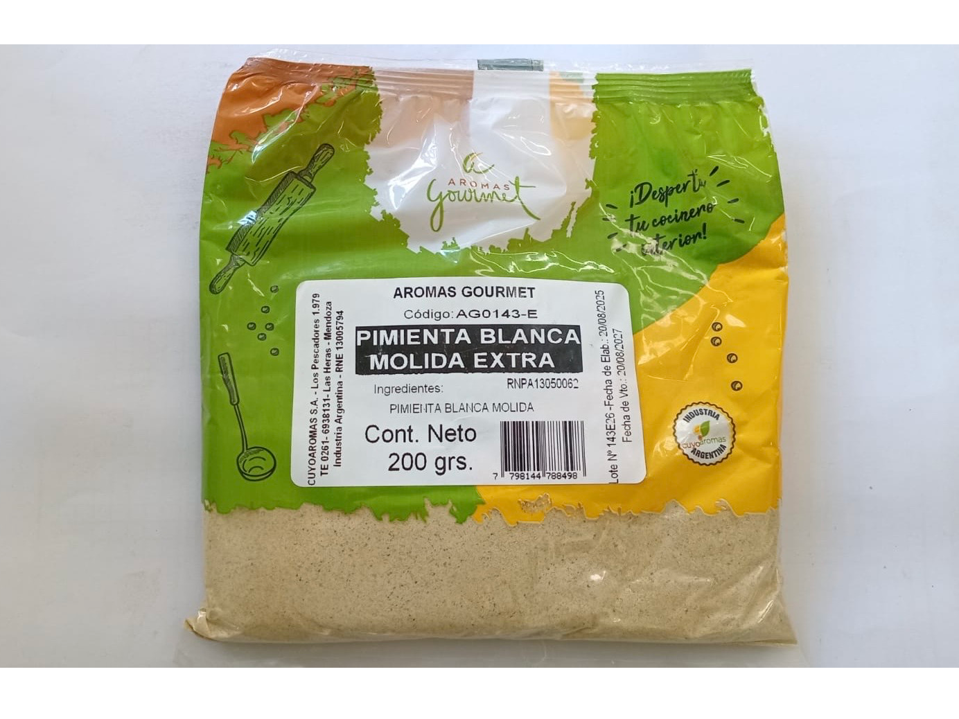 PIMIENTA BLANCA MOLIDA X 200g.