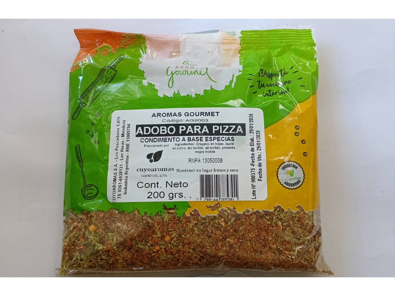 ADOBO PARA PIZZA X 200g.