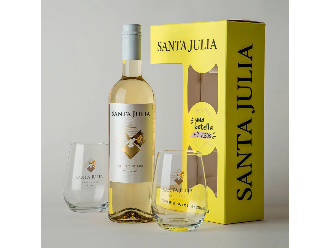 SANTA JULIA BLANCO DULCE +2 VASOS