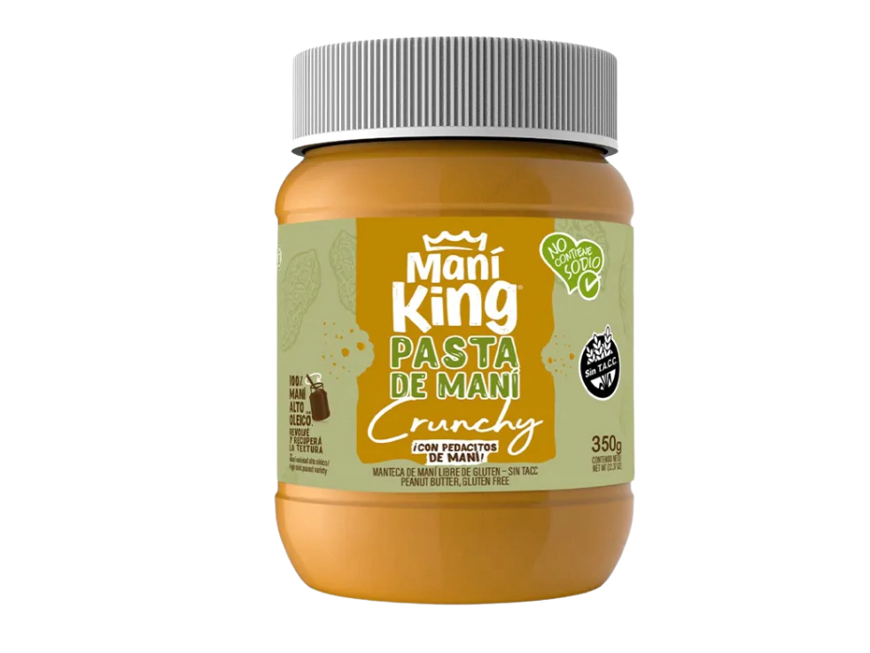 Pasta de Maní Crunchy 350g Maní King - Con Trocitos de Maní (Sin TACC / Kosher)