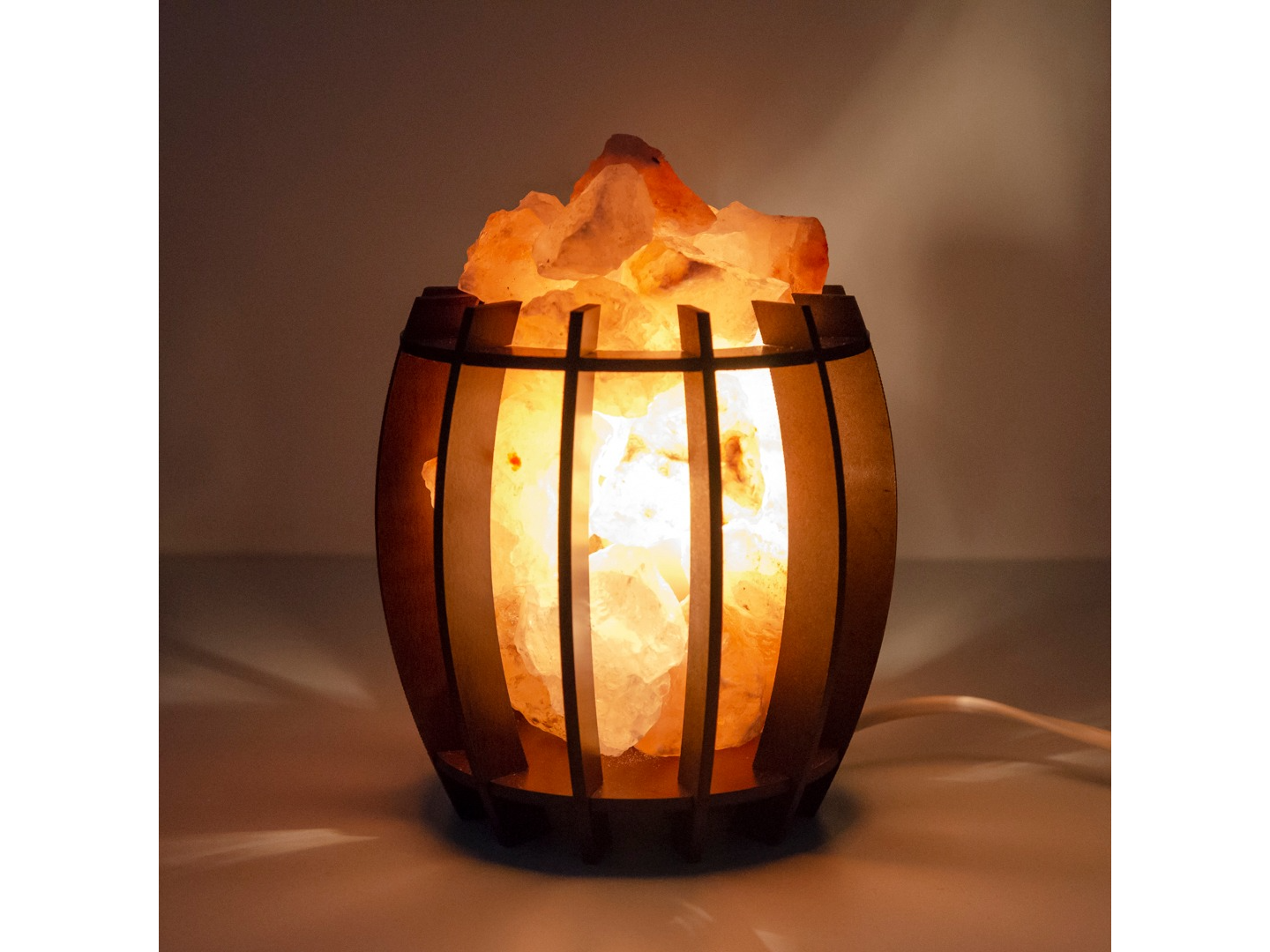 LAMPARA DE SAL MADERA MDF