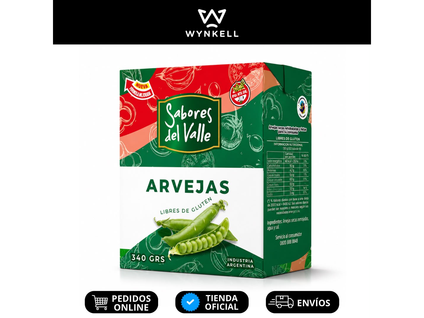 Arvejas Sabores del Valle 340gr.