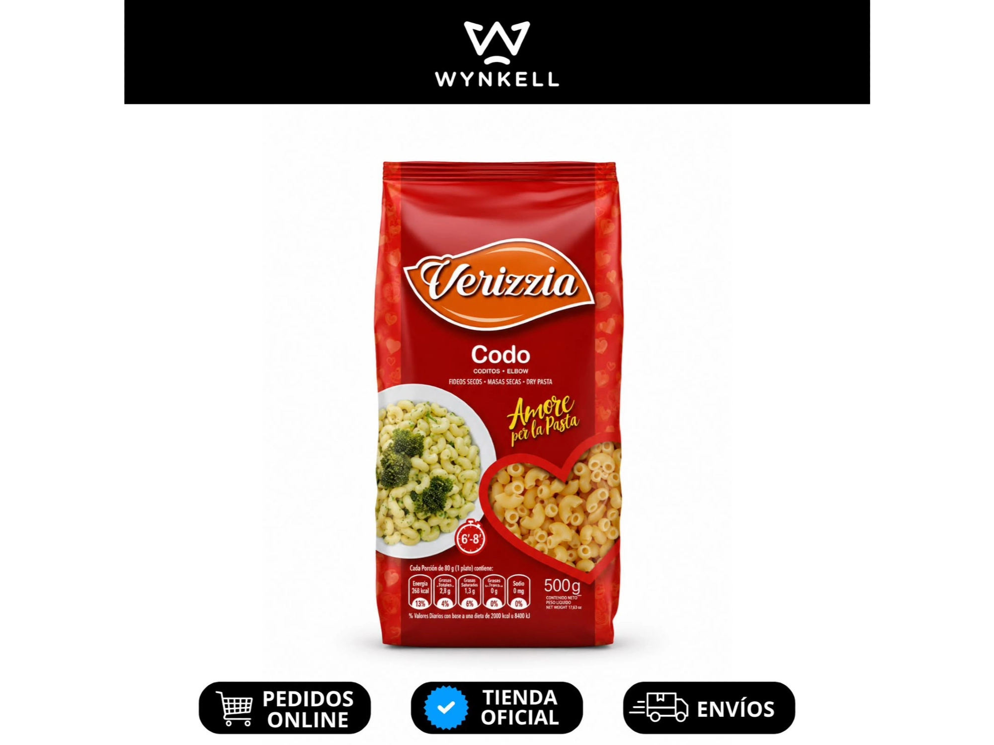 Fideo Verizzia Codo 500g