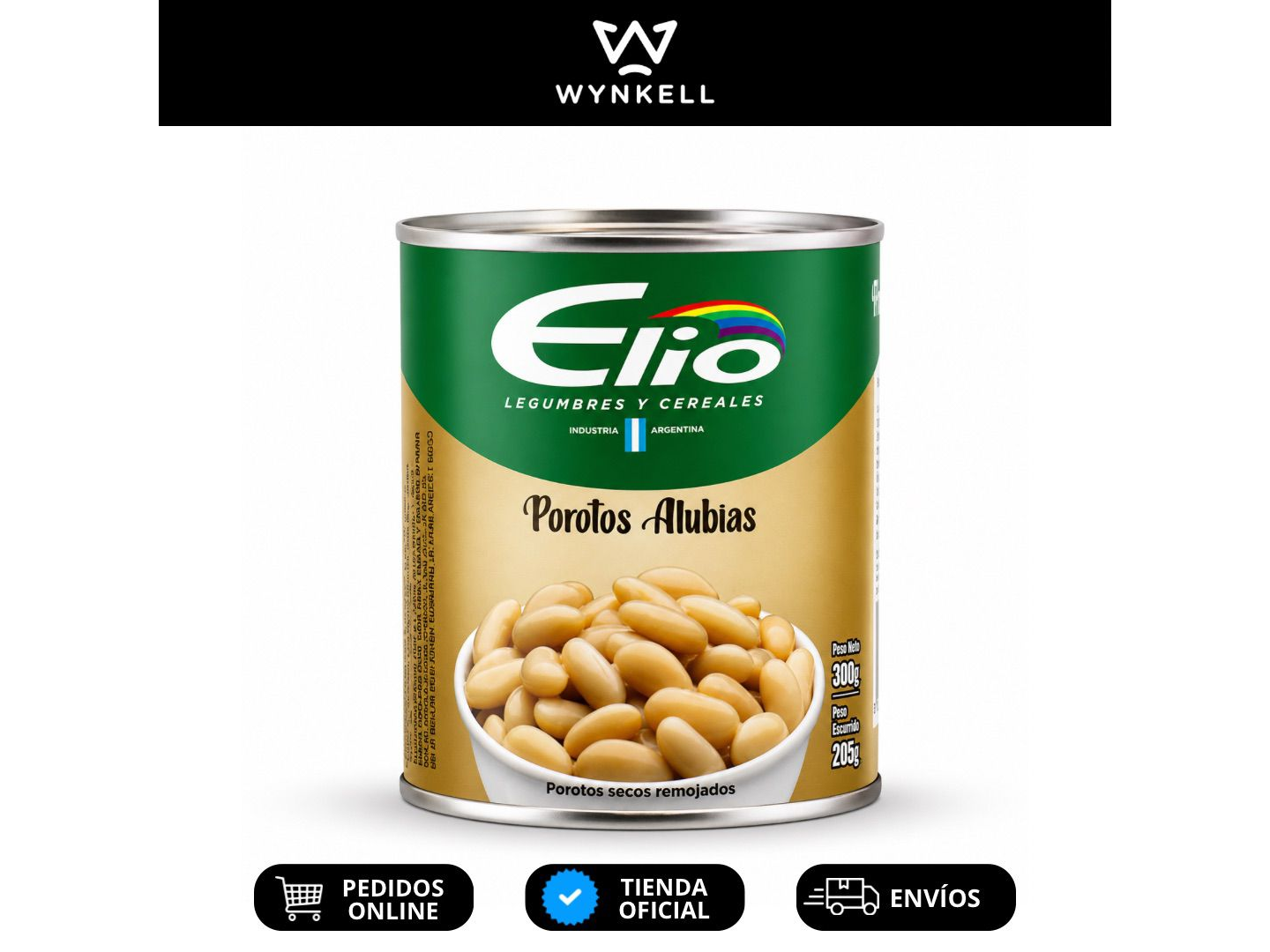 Porotos Alubia Elio lata 300gr.