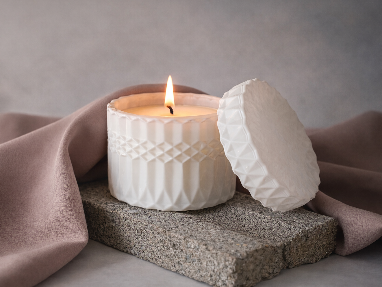 Aromática frasco vidrio blanco