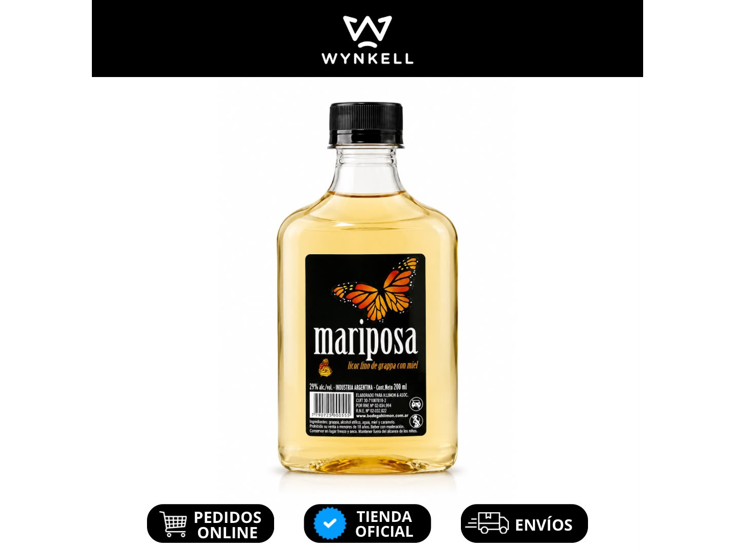Petaca Mariposa 200ml.