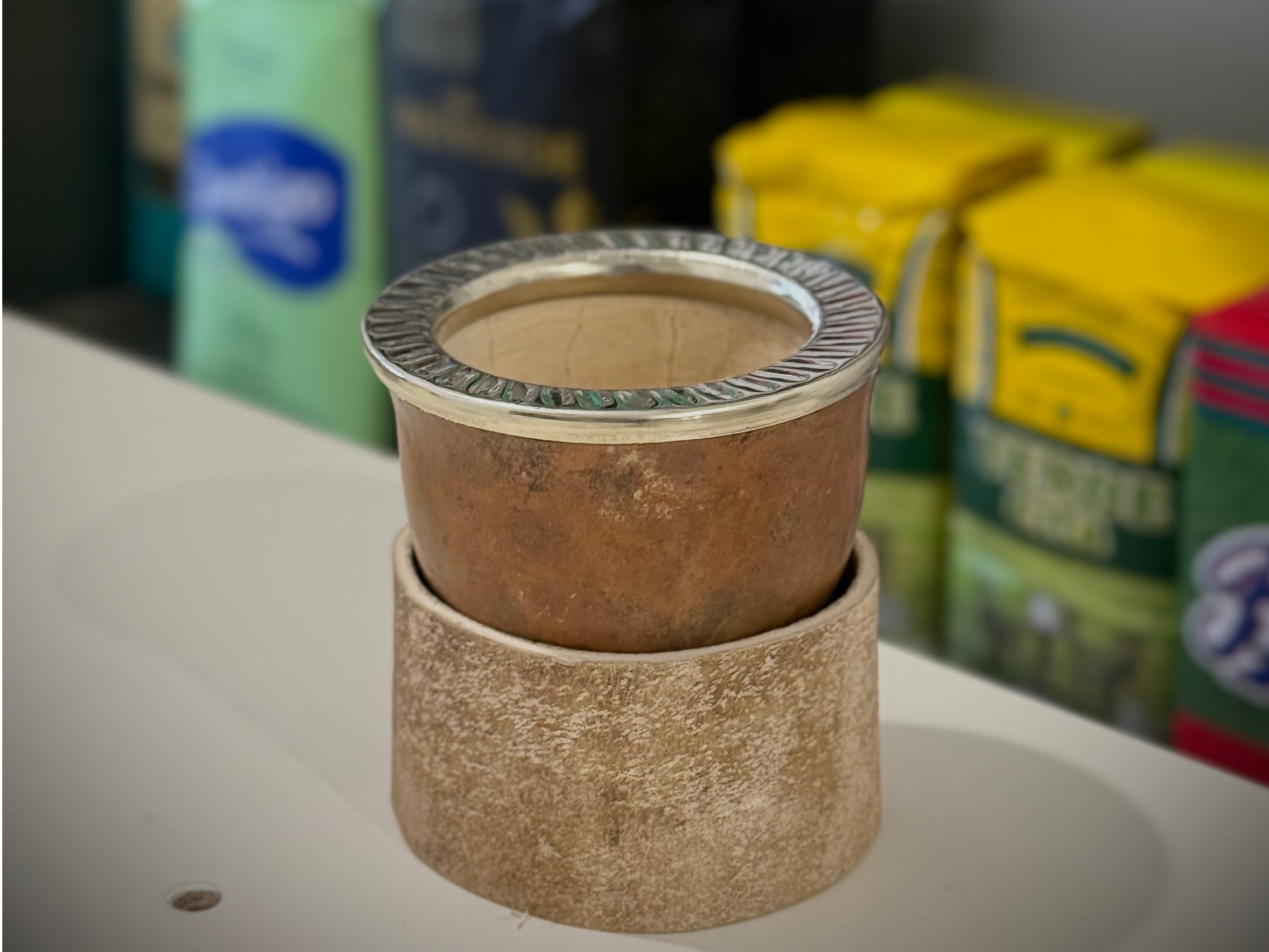 Mate criollo con virola de alpaca