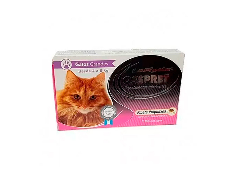 Osspret Pipeta Gatos 4 A 8kg.
