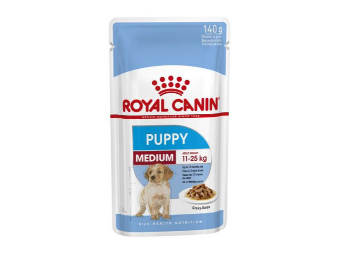 Royal Canin Pouch Perros Cachorros Medianos x140g. de Huellitas Pet Shop