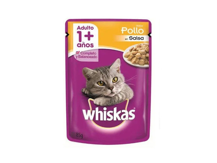 Whiskas Pouch Adultos Pollo Salsa x85.
