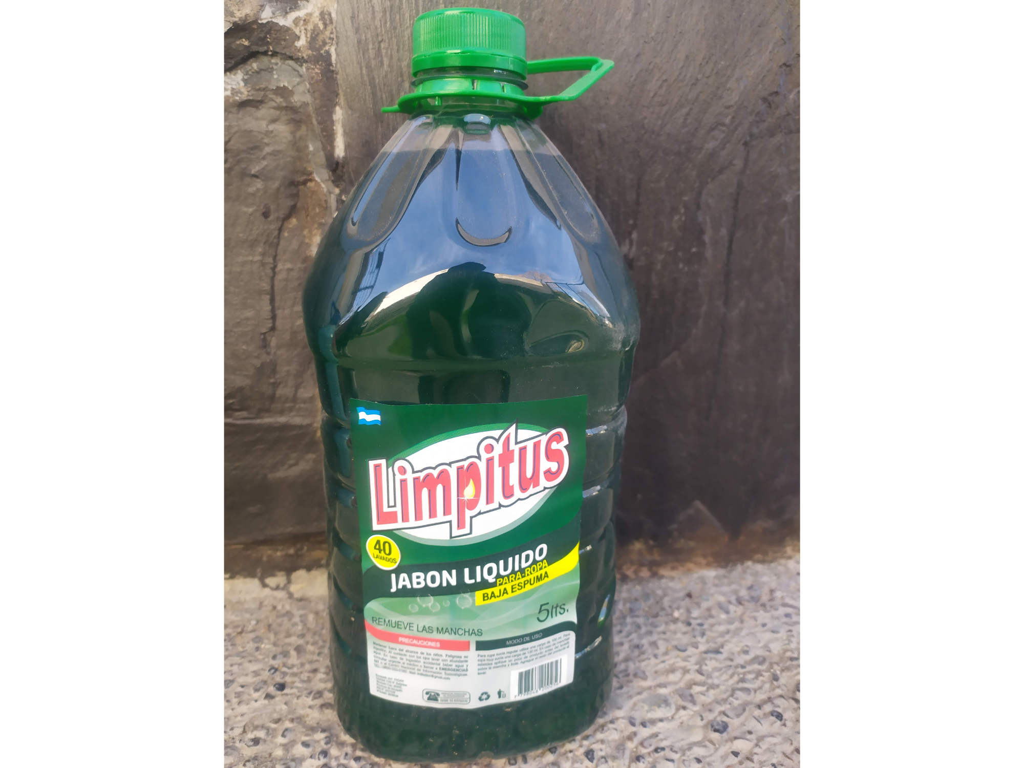 JABON PARA ROPA BAJA ESPUMA LIMPITUS X 5L