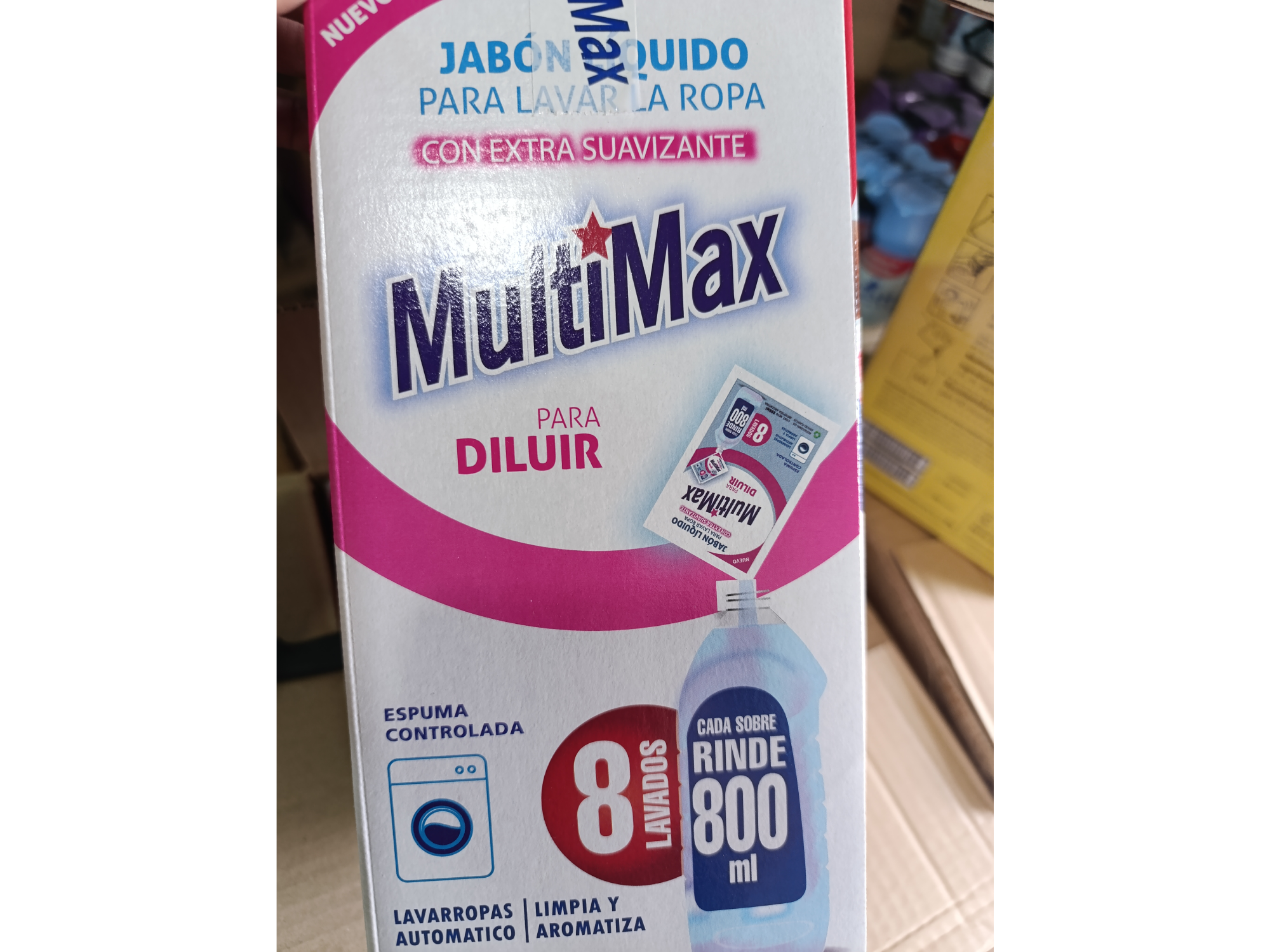 JABON ROPA CONCENTRADO. RINDE 800 CC ( 8 LAVADOS)