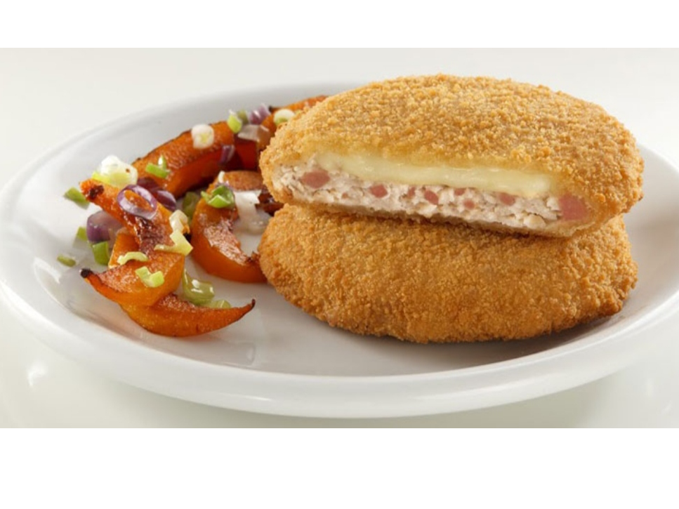 Medallón de pollo con jamón y queso