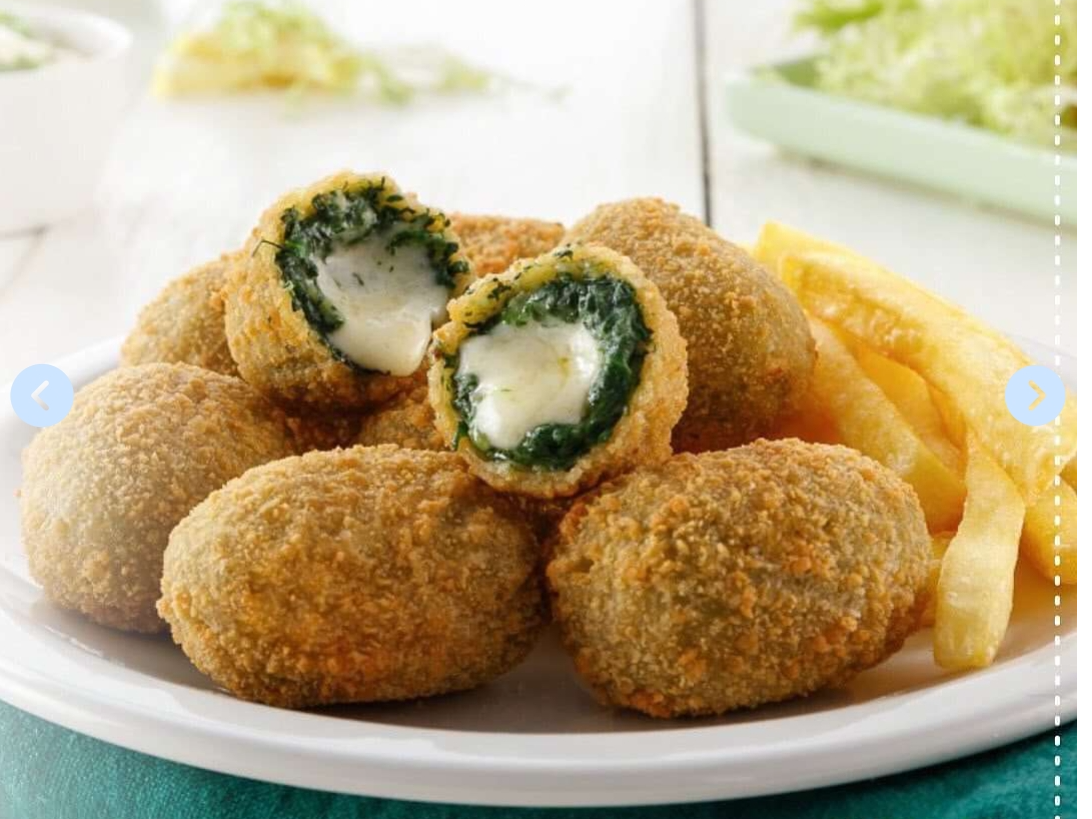 Mini croquetas de espinaca y queso