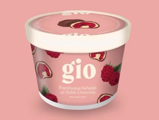 Frambuesa bañada en doble chocolate Gio
