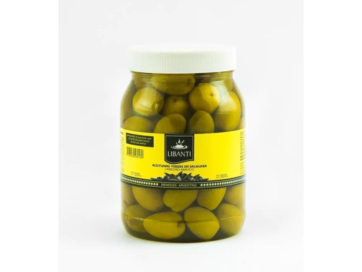 Aceitunas verdes en salmuera "Libanti" x 500 gr