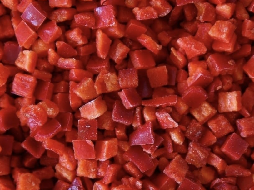 Morrón rojo en cubos x 1 kg