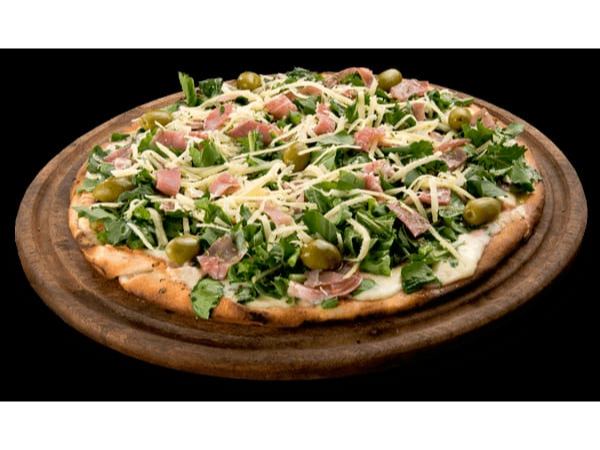 Pizza rúcula con jamon crudo