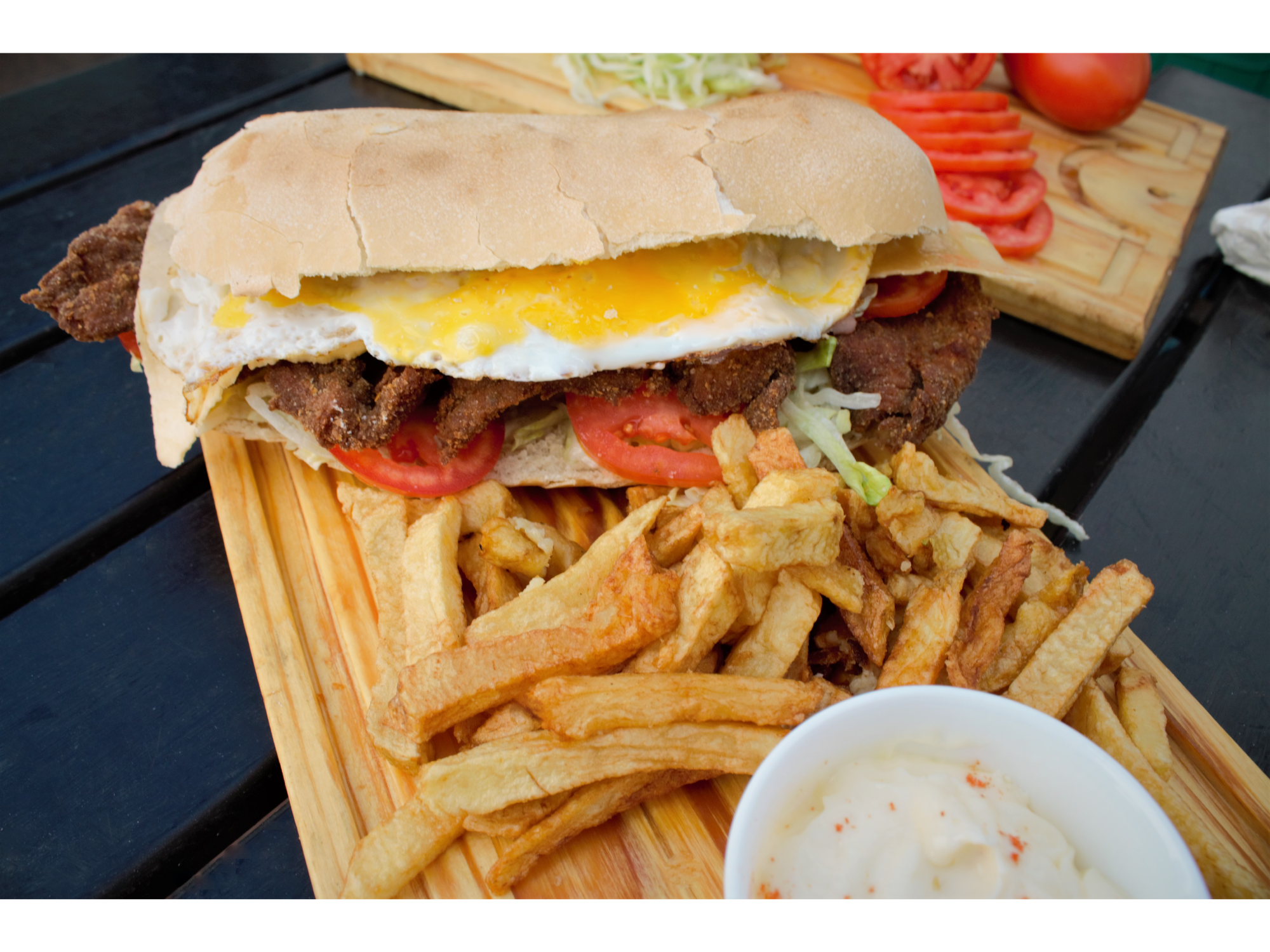 Sandwich de Milanesa Carne Completo en pan de Lomo 20 cm