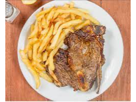 Costeleta de carne con Guarnición