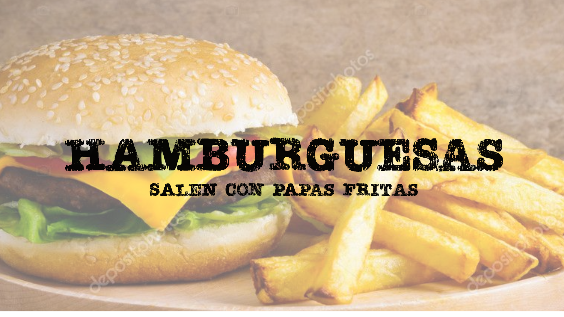 Hamburguesas (salen con papas)