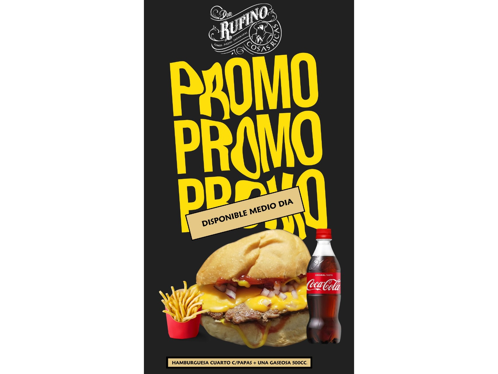 Cuarto + Gaseosa 500cc