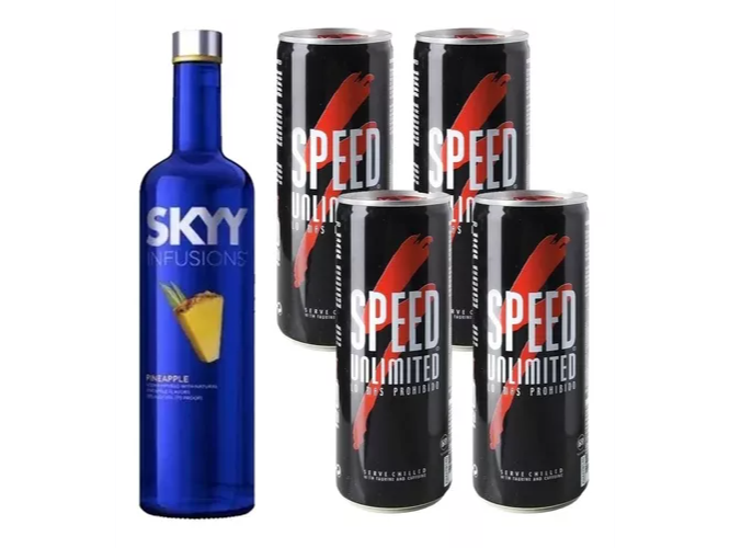 SKY ( cualquier sabor) + 4 latas speed 250mlt