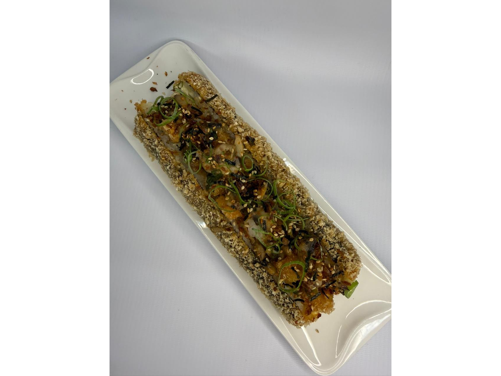 Dog roll de langostinos furikake