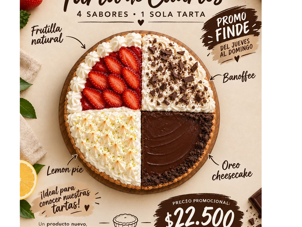 Tarta de cuartos