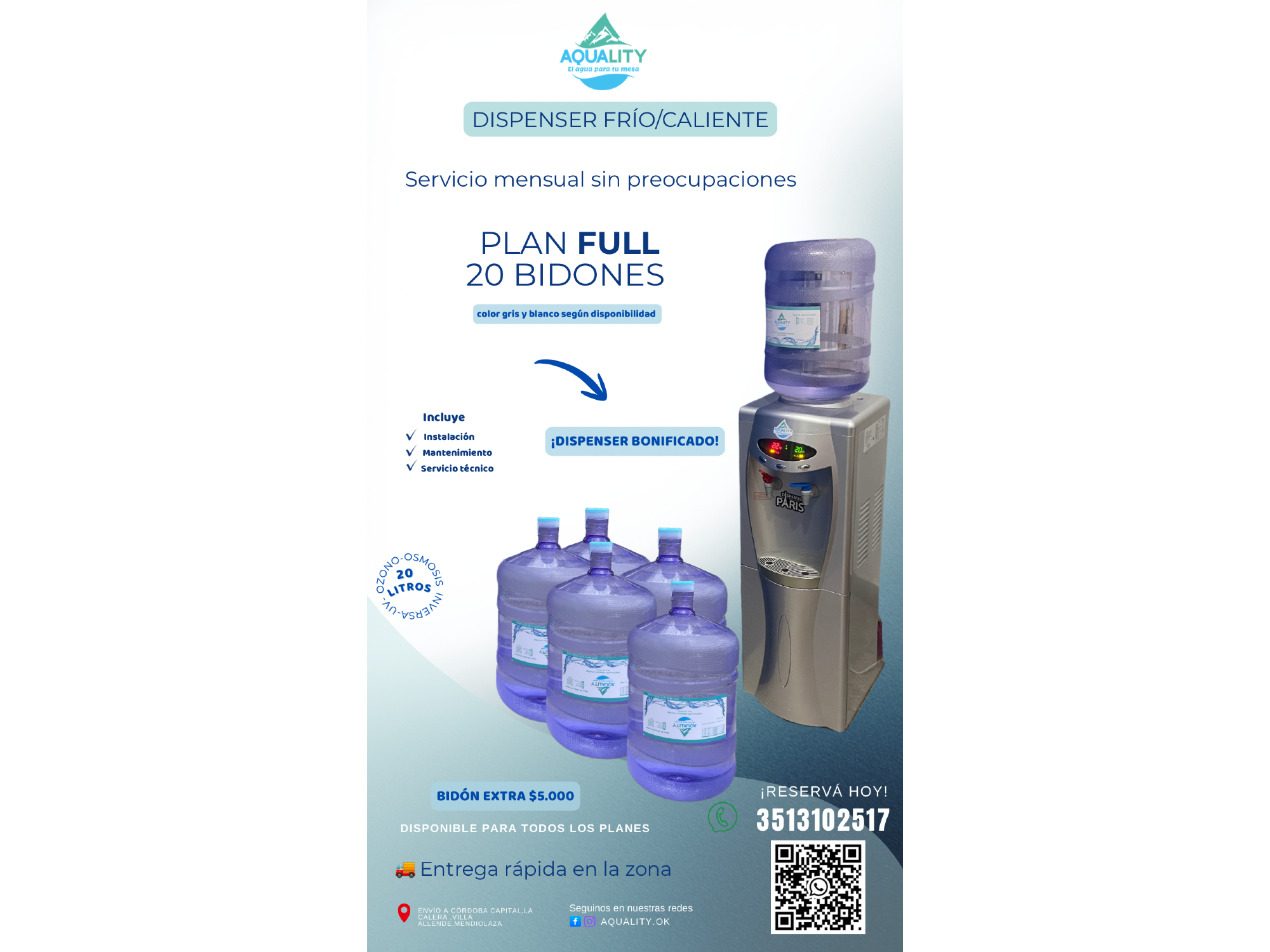 Plan Full "20 bidones" DISPENSER 100% BONIFICADO