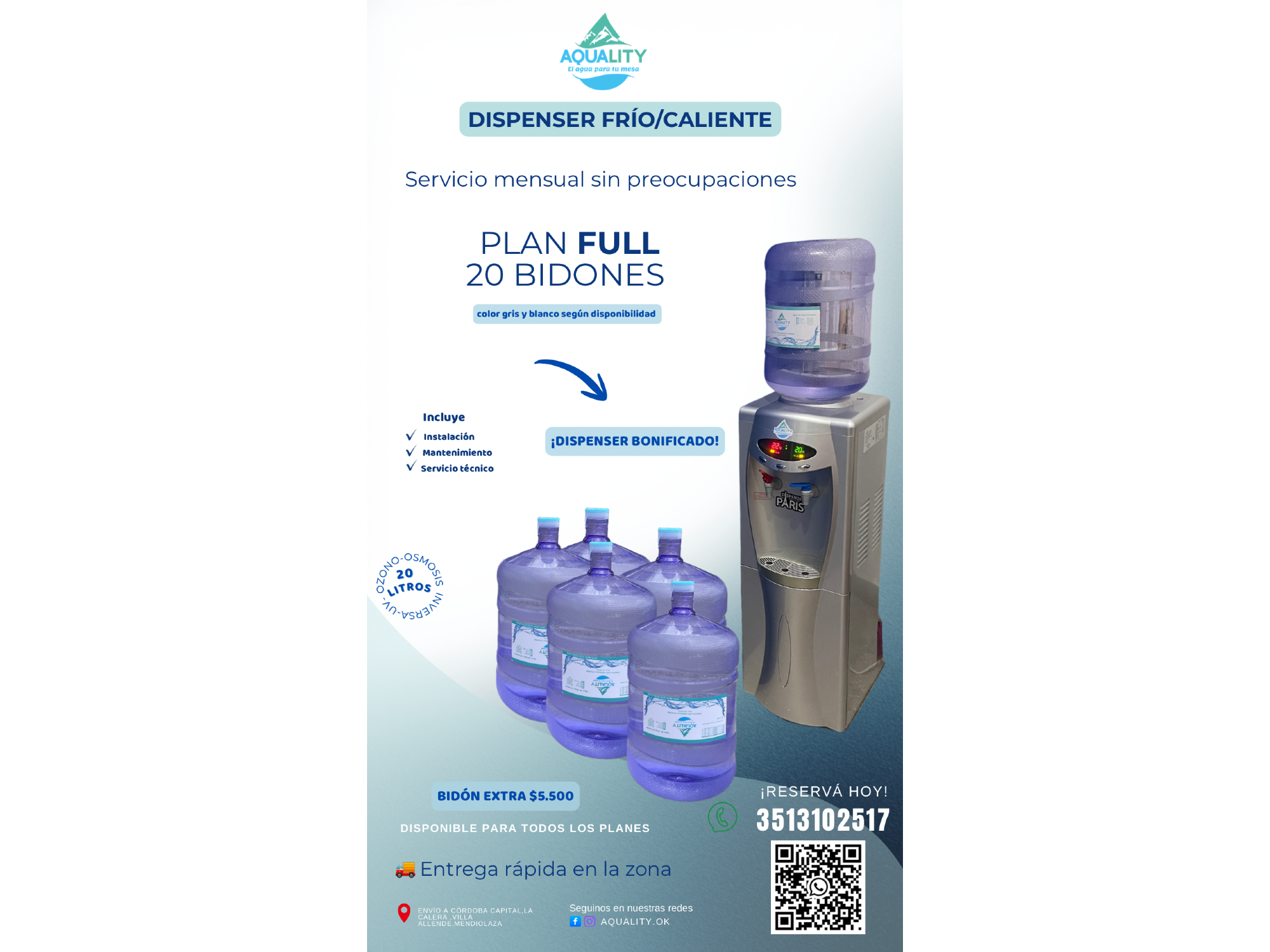 Plan Full "20 bidones" DISPENSER 100% BONIFICADO
