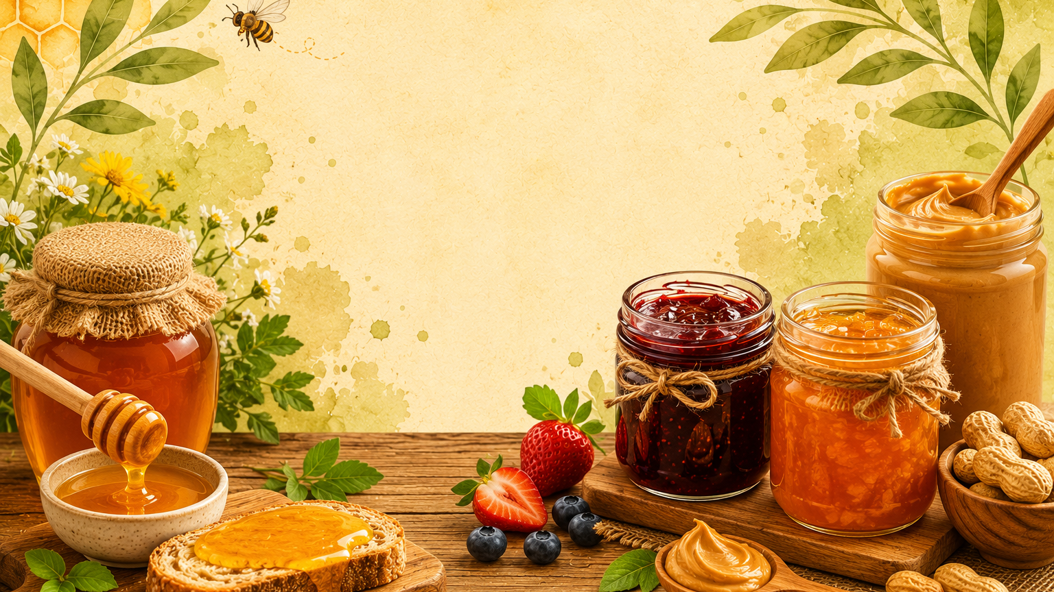 MIEL, MERMELADAS,  MANTEQ. DE MANI