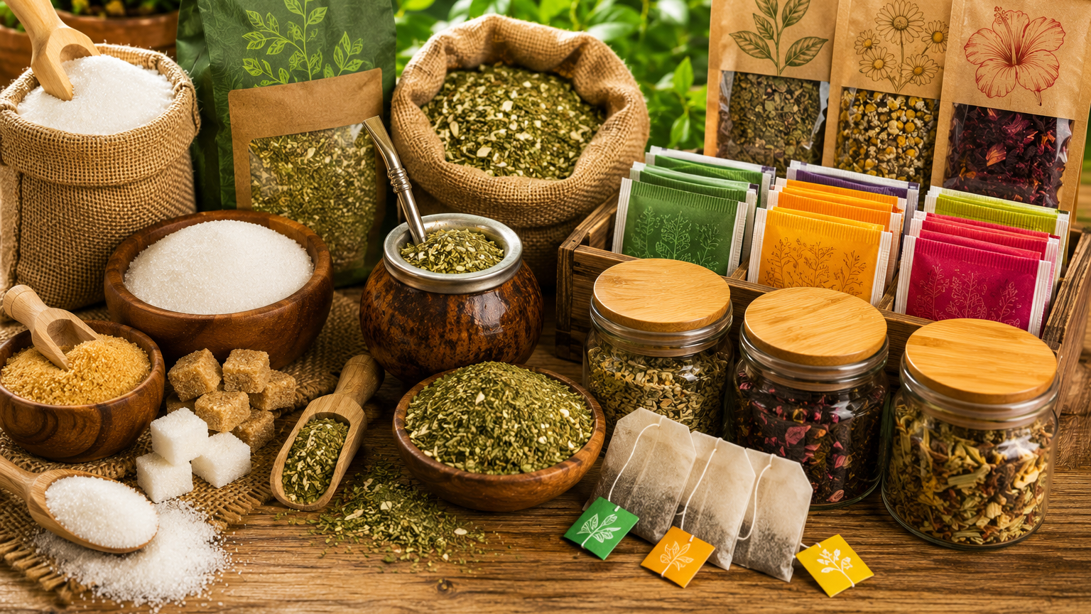 ENDULZANTES, YERBA E INFUNSIONES