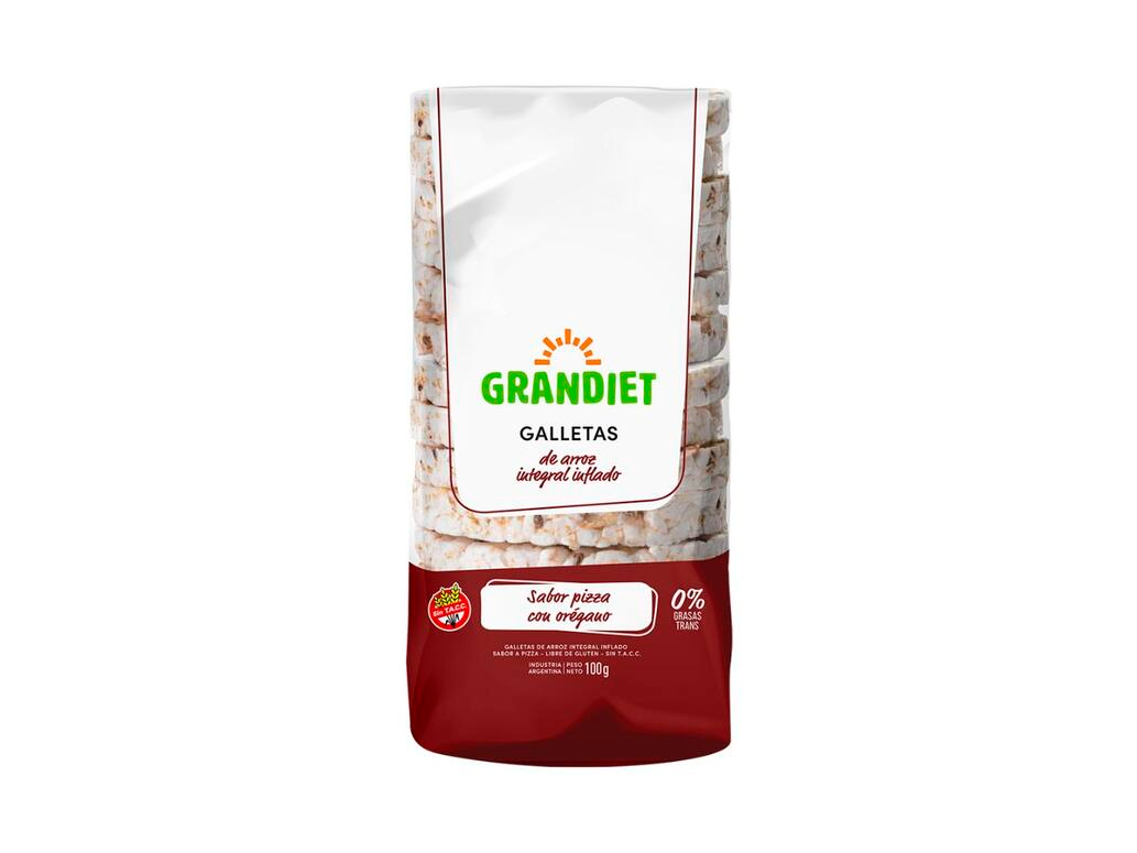 GALLETAS DE ARROZ GRANDIET SABOR PIZZA 100G