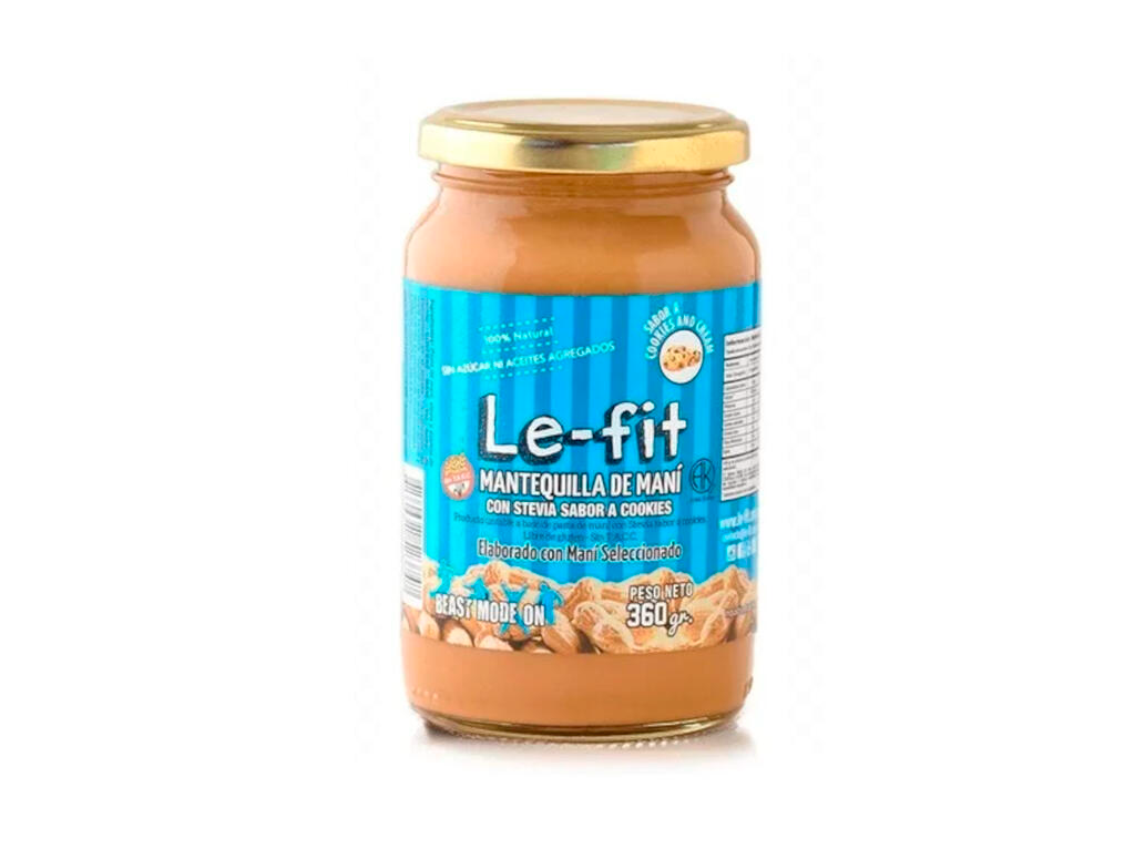 MANTEQUILLA DE MANI  COOKIES - LE FIT 360 GR