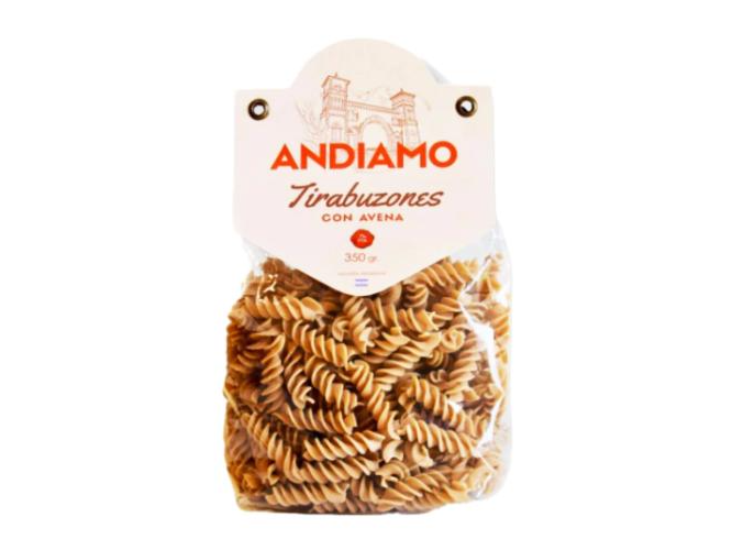 FIDEOS ANDIAMO TIRABUZON DE AVENA
