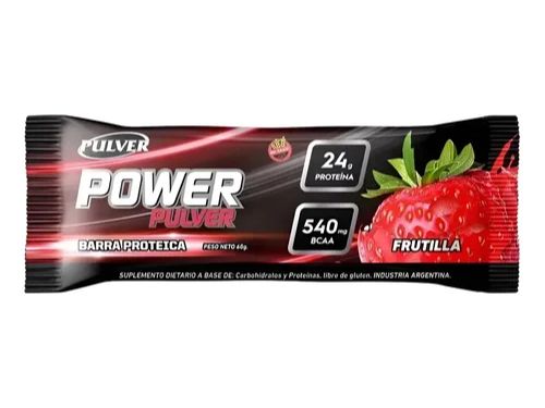 BARRA PULVER POWER FRUTILLA X 60GRS
