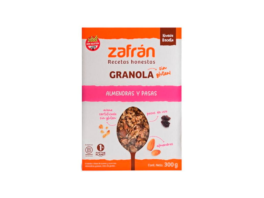 GRANOLA DE ALMENDRA, PASAS Y GIRASOL 300gr ZAFRAN