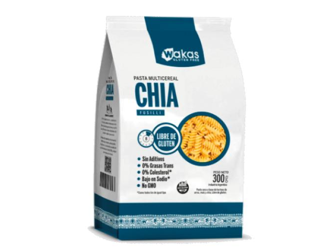 FIDEOS DE CHIA WAKAS X300G
