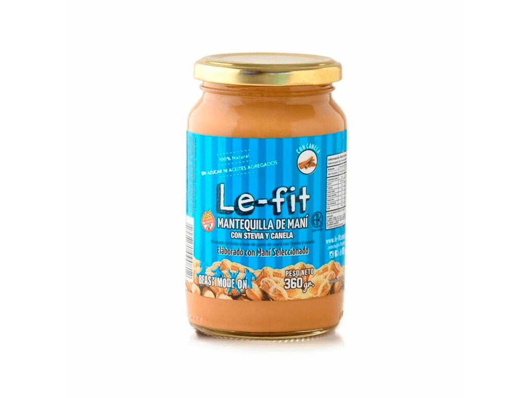 MANTEQUILLA DE MANI CON STEVIA LE FIT 360GR