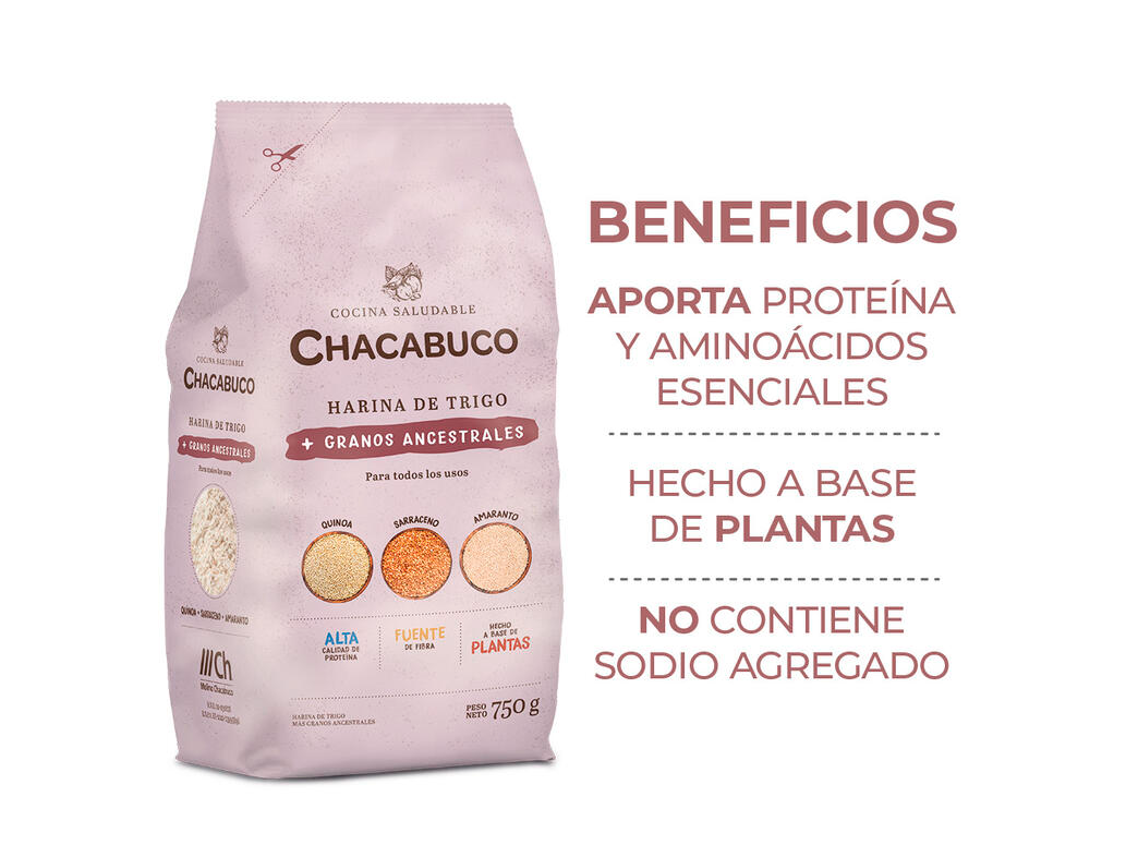 HARINA DE TRIGO + GRANOS ANCESTRALES - CHACABUCO 750gr