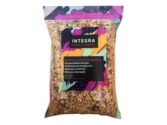 GRANOLA INTEGRA  DE ALMENDRA /CAJU/ARANDANO 1KG
