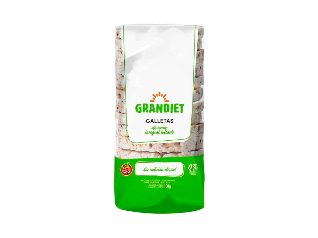 GALLETAS DE ARROZ SIN SAL GRANDIET 100G