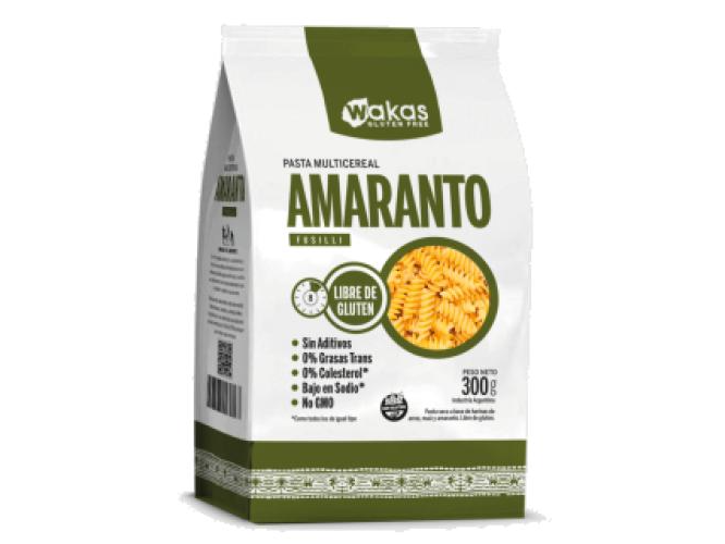 FIDEOS DE AMARANTO FUSILLI WAKAS X 300GR