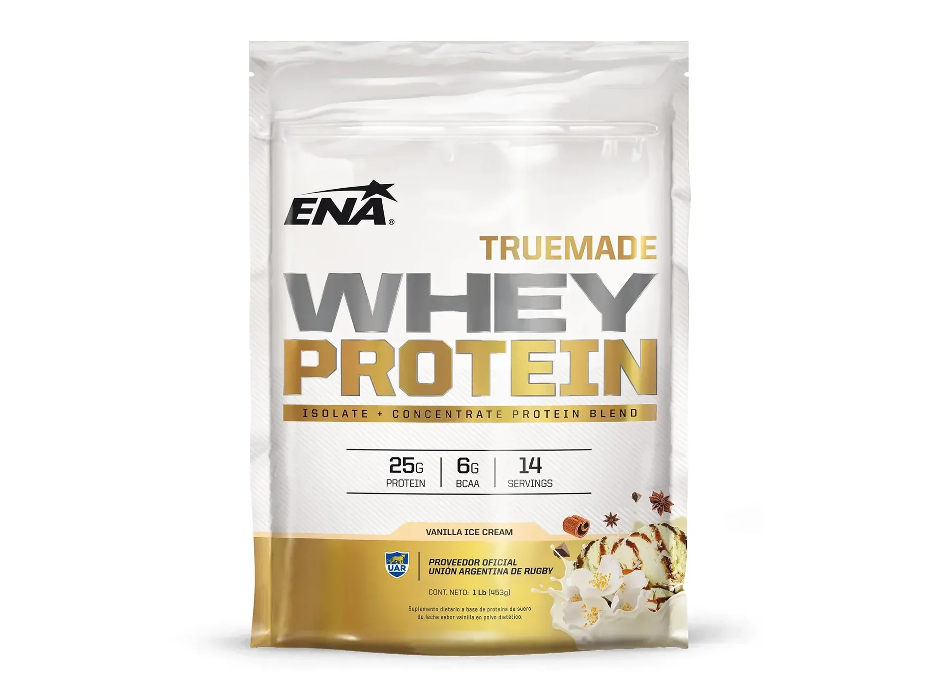 WHEY PROTEIN TRUEMADE VAINILLA ICE CREAM ENA - 1 LIBRA 453G