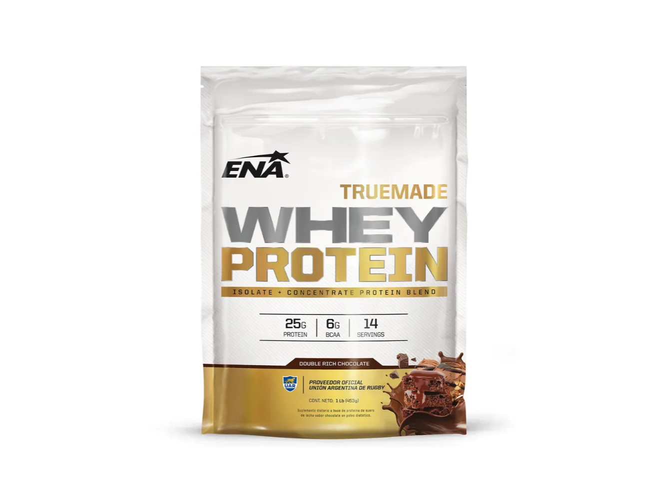 WHEY PROTEIN TRUEMADE DOUBLE RICH CHOCOLATE ENA- 1LB - 453G